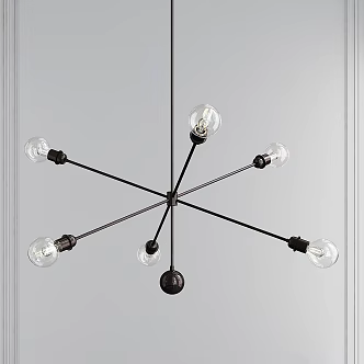 Modern chandelier HIGHWIRE 3d model