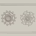 French retro style lamp panel 3d model