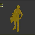Snowboarder Standing With Yellow Helmet Brown Vest Blue Shorts Snowboard And Ski Boots