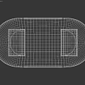 Oval Dining Table With Light Colored Smooth Top And Dark Brown Ribbed Legs Design
