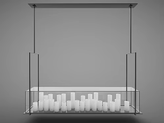 Modern chandelier 3d model