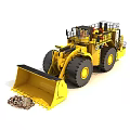 Yellow Heavy Duty Functional Vehicle with Large Bucket and Big Wheels for Construction Work