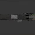 Classic Green And Black Pistol With Worn Wooden Grip And Retro Design