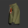 Stylish Beige Jacket With Orange Lining Red Pocket And Front Zipper
