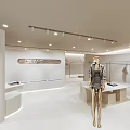 Modern Fashion Clothing Store Interior With Mirrors Plants And Display Area