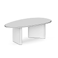 Contemporary Modern Oval Tables With Textured Surface And Black Legs Design