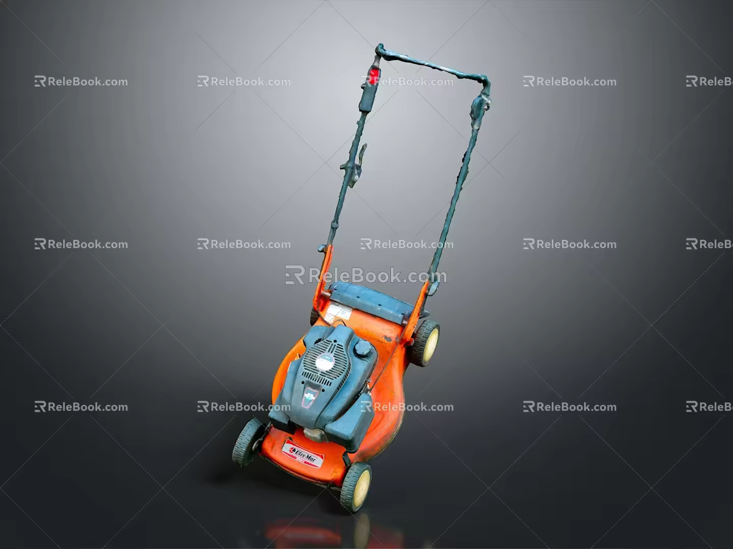 Modern Weeder Lawn Mower Lawn Mowing Machine Mechanical Tools Garden Tools 3d model