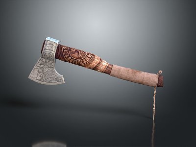 Tomahawk Axe Wooden Axe Handle Axe Mountain Axe Chopping Wood Axe Chopping Wood Axe Magic Axe model