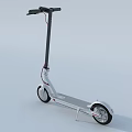 White And Black Electric Scooter With Modern Design And Two Wheels
