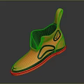 Orange Modern Casual Shoes With Black Accents Unique Heel And Comfortable Sole Design
