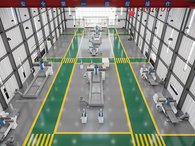 Modern Service Hall With Efficient Service Windows And Digital Guidance Systems For Public Convenience 3d model