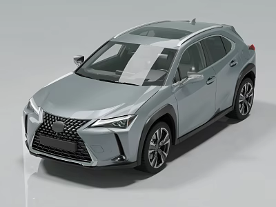 Silver Lexus SUV with Modern Sleek Exterior Design Front Grille and Alloy Wheels 3d model
