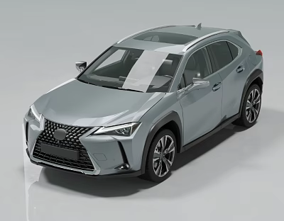 Silver Lexus SUV with Modern Sleek Exterior Design Front Grille and Alloy Wheels 3d model