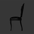 Elegant Dark Colored Single Chair With Carved Backrest Upholstered Seat And Curved Legs