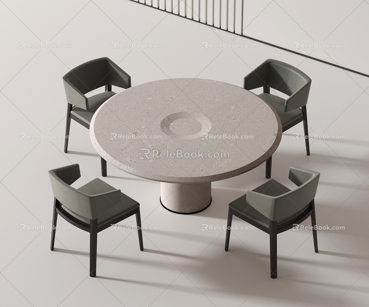 Modern leisure tables and chairs 3d model