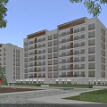 Modern School Building Featuring Multi storey Design Glazed Windows Balconies And Landscaped Gardens