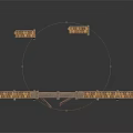 Wooden Fence Gate Scene Component With Crossed Planks And Frame