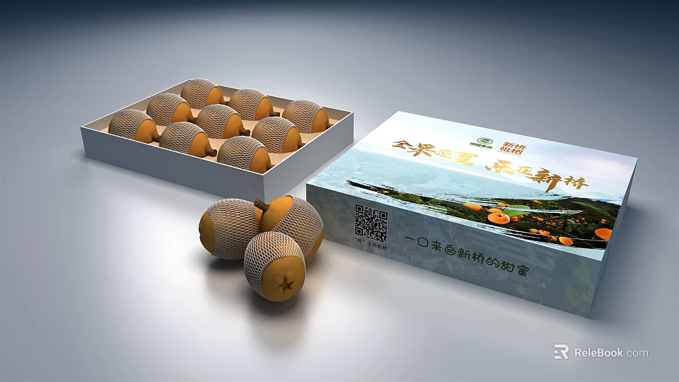 Mesh Wrapped Round Decorative Ornament Set With Display Box And Scattered Pieces 3d model 