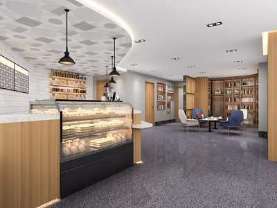 Modern Bakery Dessert Shop 3d model