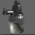 Industrial Style Wall Mounted Metal Wall Lamp With Ribbed Shade Design