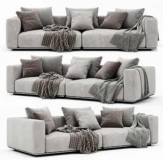 Modern double sofa 3d model