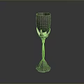 Decorative Goblet With Intricate Pattern Green Stem And Ornate Base Design