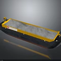 Yellow Flat Bottom Barge Water Transport Vehicle Transporting Gravel Cargo Efficiently