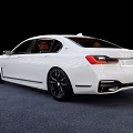 White Luxury BMW Sedan With Modern Exterior And Black Alloy Wheels 3d model