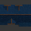 Traditional Half Timbered House Exterior With Blue Roof Wooden Frames And Stone Walls