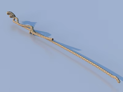 Long Golden Spiral Hair Curler Wand For Daily Beauty Styling Use 3d model Long Golden Spiral Hair Curler Wand For Daily Beauty Styling Use 3d model