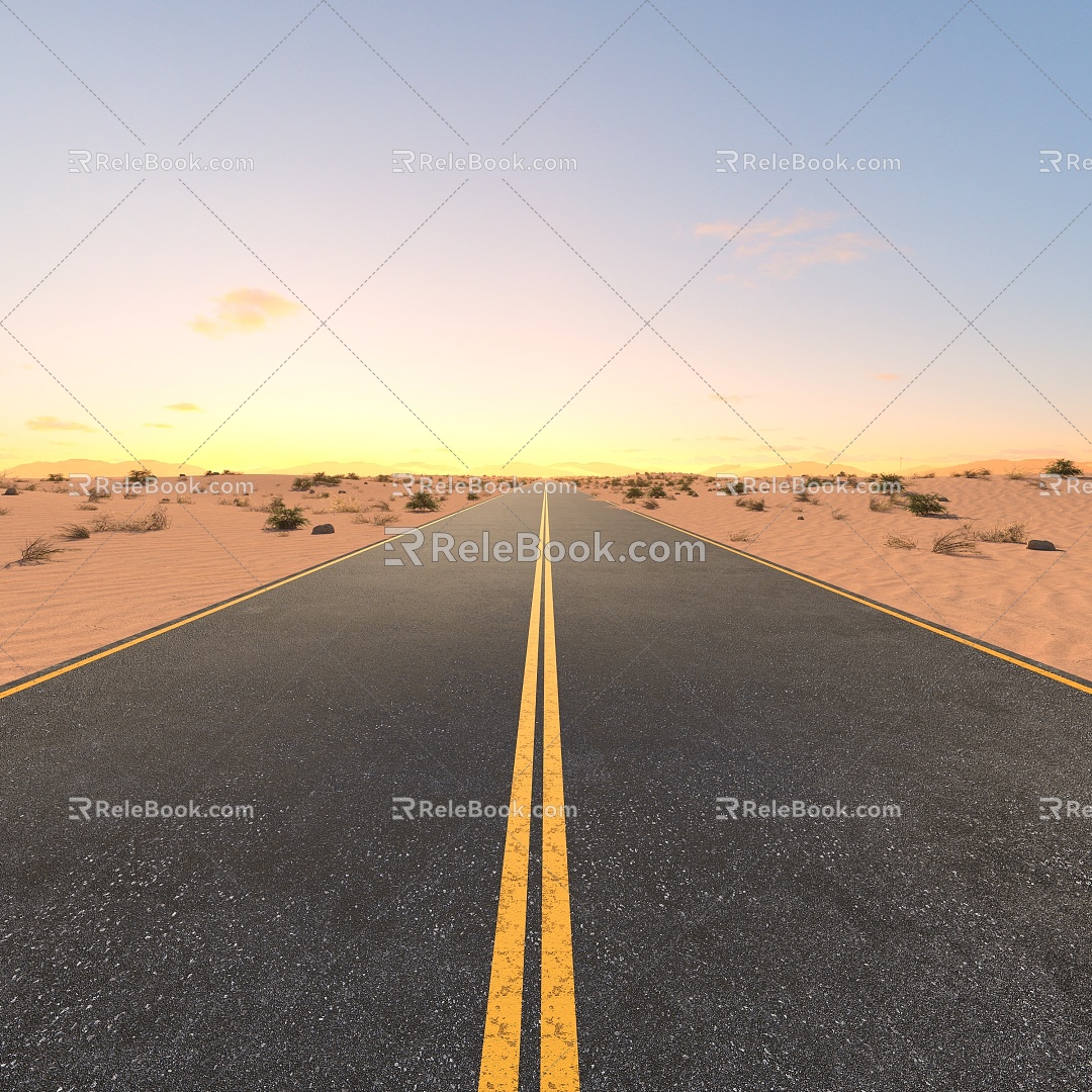 Desert Highway 3d model