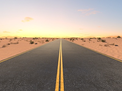 Desert Highway 3d model