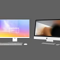 Modern computer display screen computer screen desktop computer 3d model