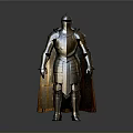 Medieval Knight Armor As Historical Weapon With Full Body Metal Design And Cape