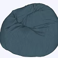 Blue Round Fabric Bean Bag Chair For Comfortable Home Living Room Use