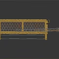 Industrial Metal Equipment Structure With Yellow Frame Platform And Support Beams