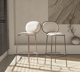 Modern Bar Chair Combination 3d model