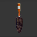 Durable Agricultural Equipment Orange Handle Shovel With Sturdy Dark Blade For Gardening Tasks