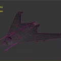 Aerospace Stealth Vehicle With Gray Airframe Red Markings Cockpit And Flying Wing Structure