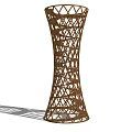 Elegant Modern Brown Tower With Geometric Lattice Structure Design 3d model