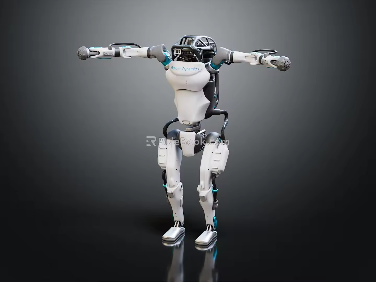 modern robot humanoid robot unicycle robot two-wheeled robot 3d model