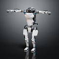 modern robot humanoid robot unicycle robot two-wheeled robot 3d model