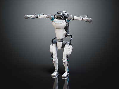 modern robot humanoid robot unicycle robot two-wheeled robot 3d model