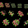 Atomic structure of modern calcite 3d model