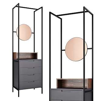 New Chinese-style high cabinet 3d model