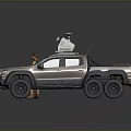 Brown SUV With Roof Mounted Detection Device And Outdoor Gear Woman