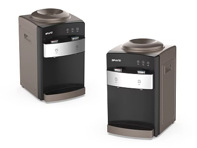 SHULO Modern Black Brown Water Dispensers Two Stylish Household Appliances 3d model