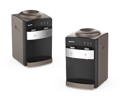 SHULO Modern Black Brown Water Dispensers Two Stylish Household Appliances 3d model