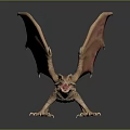 3D Dragon Game Movie Character with Spread Wings Sharp Claws and Detailed Design