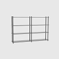 Sturdy Black Metal Shelving Unit With Multiple Open Tiers For Home Storage
